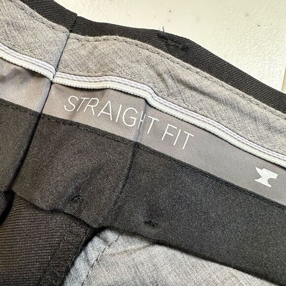 NWT Haggar Men’s Black Premium Stretch Comfort Flat Front Dress Pants - Size 30” - Picture 5 of 11